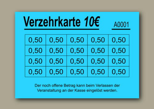 Verzehrkarten wertkarten - verzehrkarten,