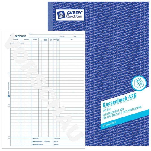 Avery kassenbuch 426 edv - avery, a4