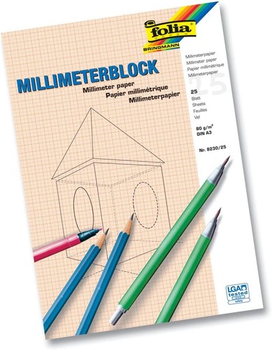 Folia millimeterpapier block - folia, millimeterpapier-block