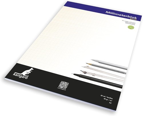 Kangaro millimeterpapier block - kangaro, millimeterpapier-block