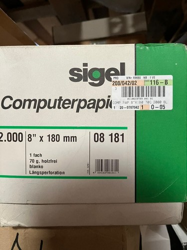 Computer endlospapier sigel - computer,