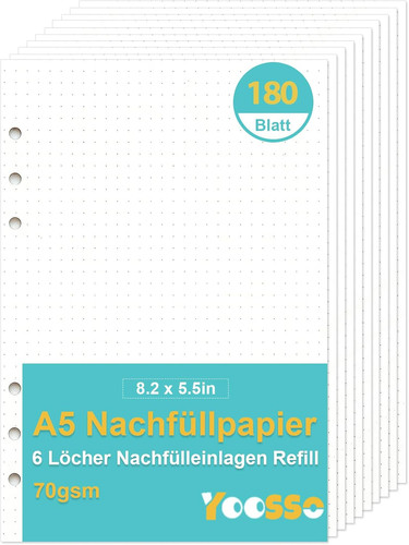 Nachfüllpapier kariert - a5,